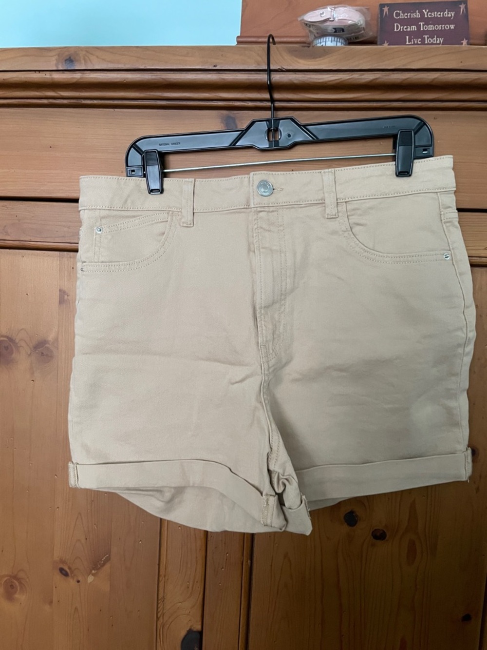 Primark Beige Roll-Cuff Jean Shorts